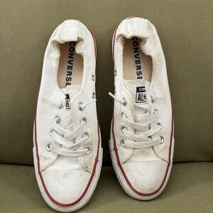 White no tie converse